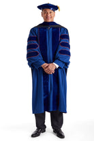 University of Illinois Urbana-Champaign Doctoral Regalia Rental Set. Doctoral Gown, Hood, and Cap / Tam with Tassel