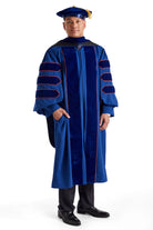 University of Illinois Urbana-Champaign Doctoral Regalia Rental Set. Doctoral Gown, Hood, and Cap / Tam with Tassel