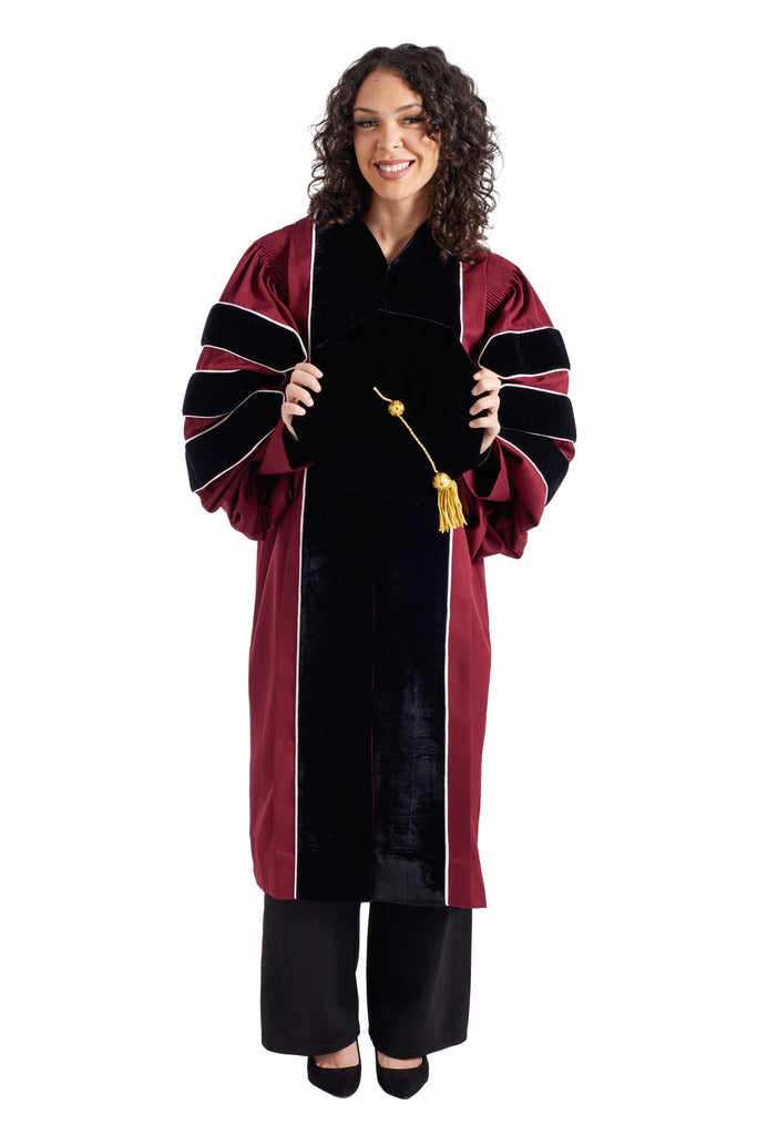 UMass Amherst 8-Sided Doctoral Tam (Cap) with Gold Tassel