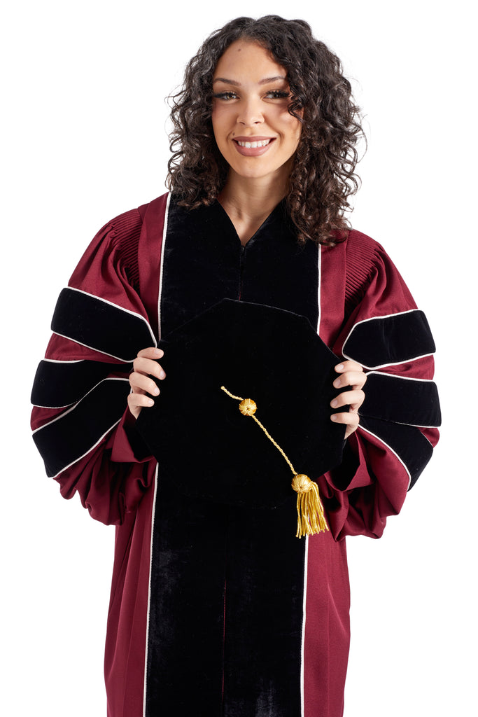 UMass Amherst 8-Sided Doctoral Tam (Cap) with Gold Tassel