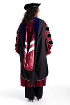 UMass Amherst PhD Regalia Set. Doctoral Gown, Hood, and Eight Sided Doctoral Tam with Tassel