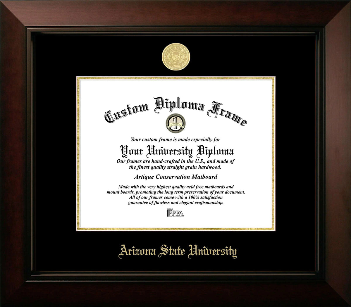 CAPGOWN | Arizona State Legacy Diploma Frame. Designed and made in USA.