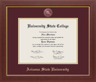 CAPGOWN | Arizona State University Medallion Diploma Frame for Bachelor's and Master's graduates. Designed and made in USA.