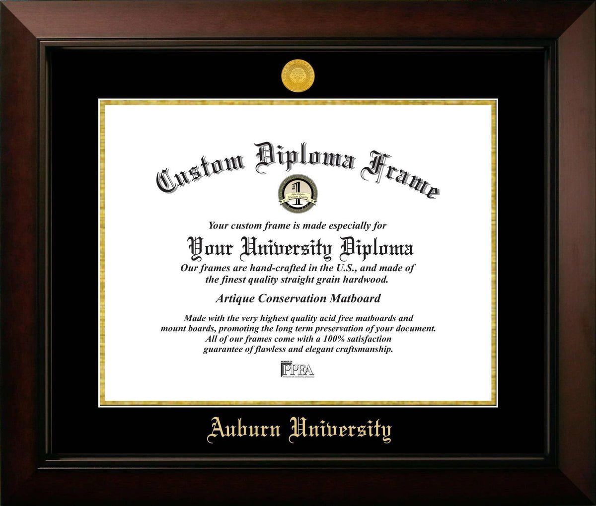 CAPGOWN | Auburn University Legacy Diploma Frame. Designed and made in USA.