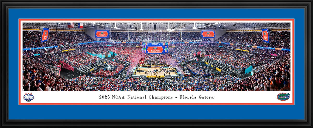 University of Florida — 2025 NCAA Basketball National Champions, Florida Gators — Deluxe Frame - 44" X 18"