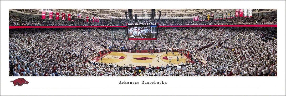 University of Arkansas — Arkansas Razorbacks Basketball — Unframed - 40" x 13 1/2"