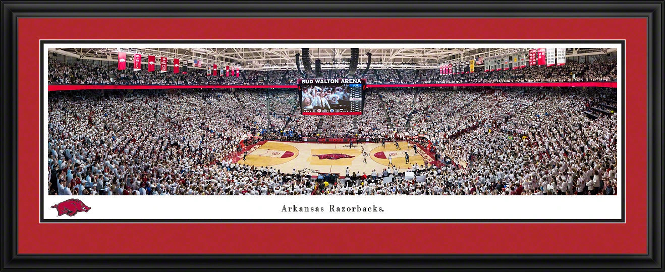 University of Arkansas — Arkansas Razorbacks Basketball — Deluxe Frame - 44" X 18"