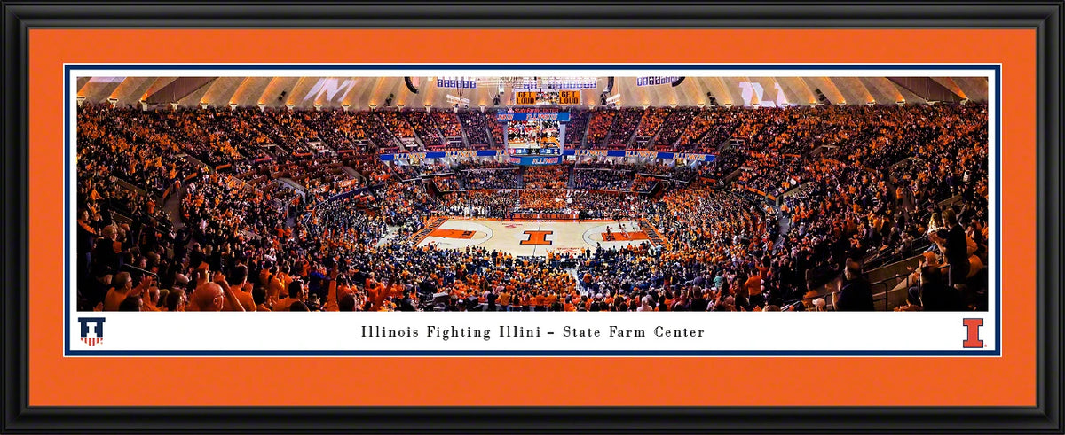 University of Illinois — Fighting Illini Basketball — Deluxe Frame - 44" X 18"