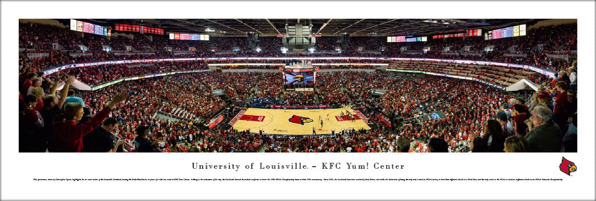 University of Louisville — Louisville Cardinals Basketball — Unframed - 40" x 13 1/2"