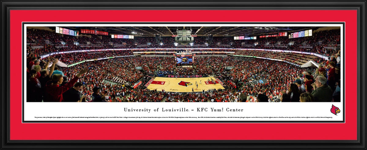 University of Louisville — Louisville Cardinals Basketball — Deluxe Frame - 44" X 18"