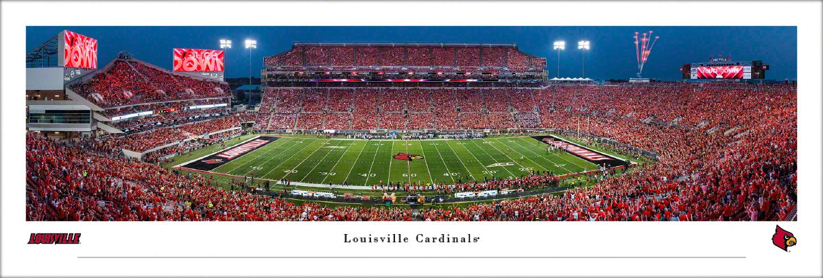 University of Louisville — Louisville Cardinals Football — Unframed - 40" x 13 1/2"