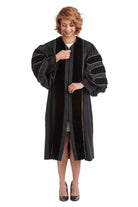 Brite Divinity School doctoral gown velvet panel detail