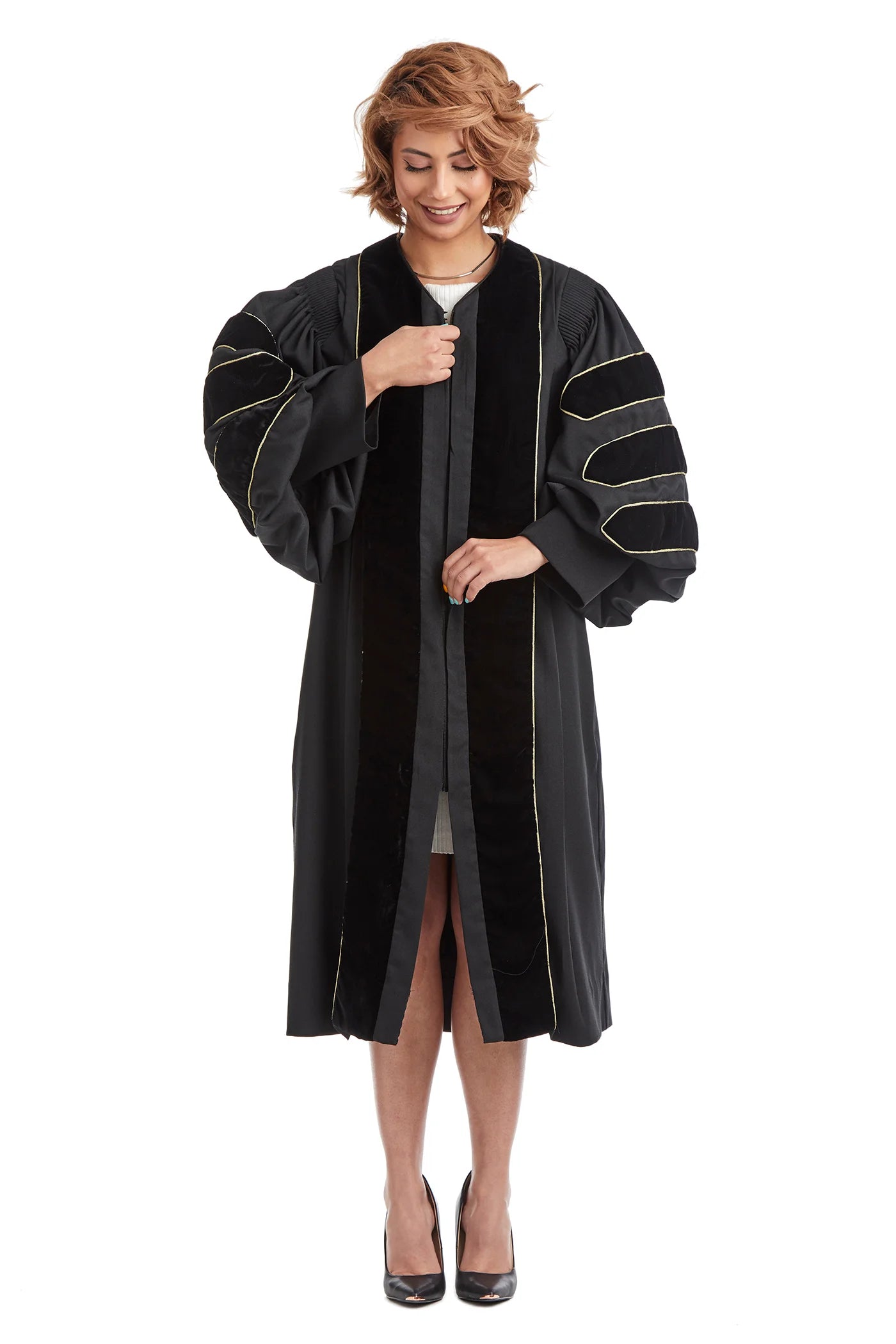 Brite Divinity School doctoral gown velvet panel detail