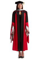 Stanford Complete Doctoral Regalia Set - Business Gown, Hood, and Eight-Sided Cap/Tam with Tassel