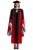 Stanford Complete Doctoral Regalia Set - Education Gown, Hood, and Eight-Sided Cap/Tam with Tassel