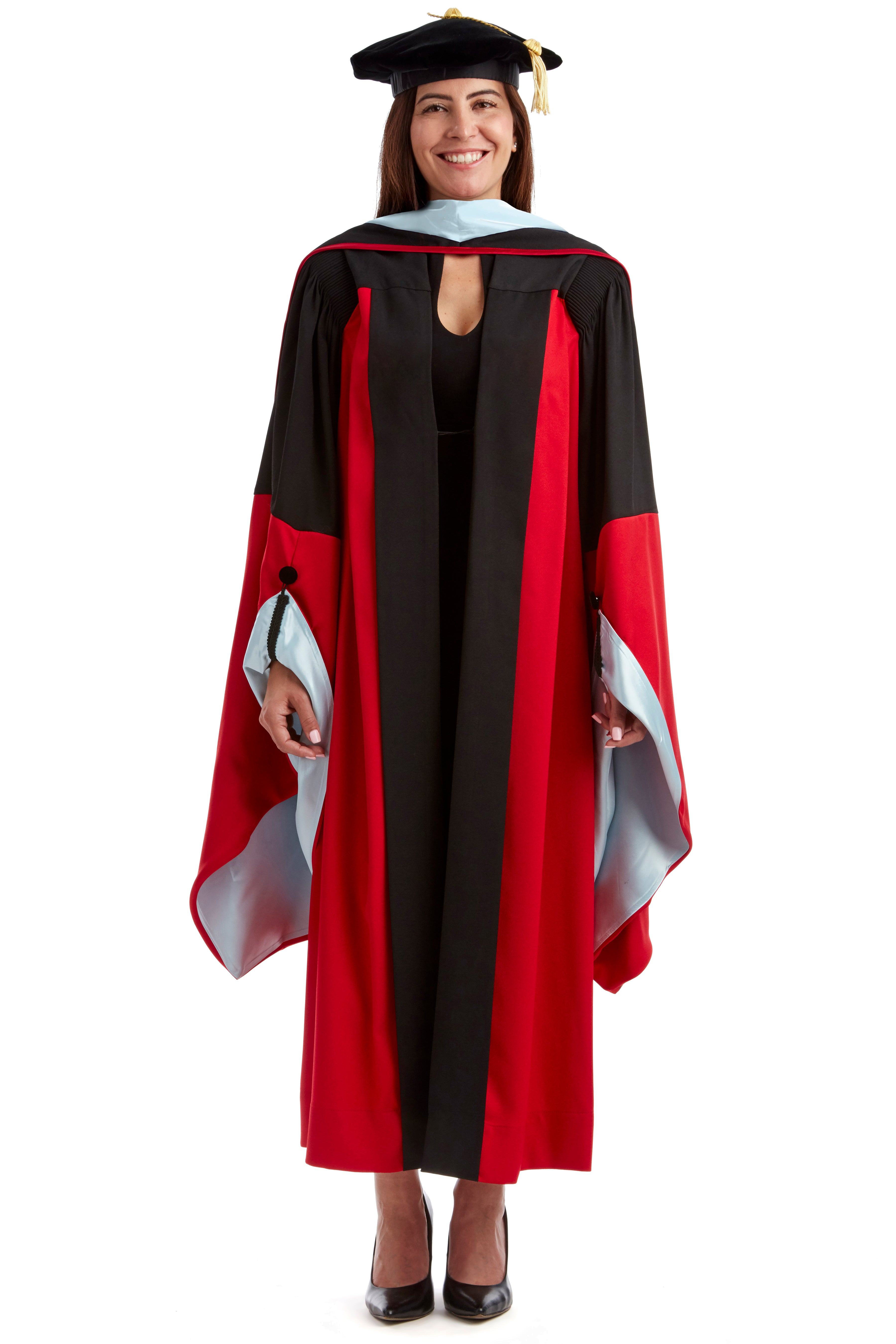 Stanford Complete Doctoral Regalia Set - Education Gown, Hood, and Eight-Sided Cap/Tam with Tassel