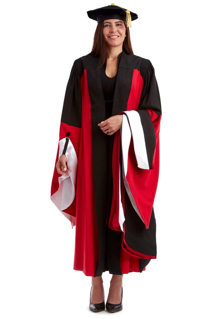 Stanford Complete Doctoral Regalia Set - Art/Humanities/MathDoctoral Gown, Hood, and Eight-Sided Cap/Tam with Tassel