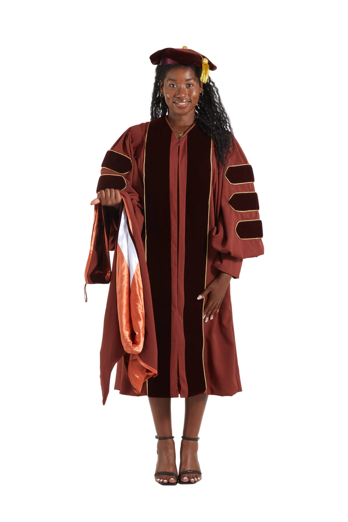 Regalia de doctorado completa para la Universidad Johns Hopkins