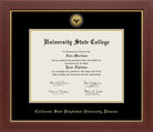CAPGOWN | Cal State Poly Pomona Medallion Diploma Frame for Bachelor, Master, and Doctoral Graduates. Designed and made in USA.