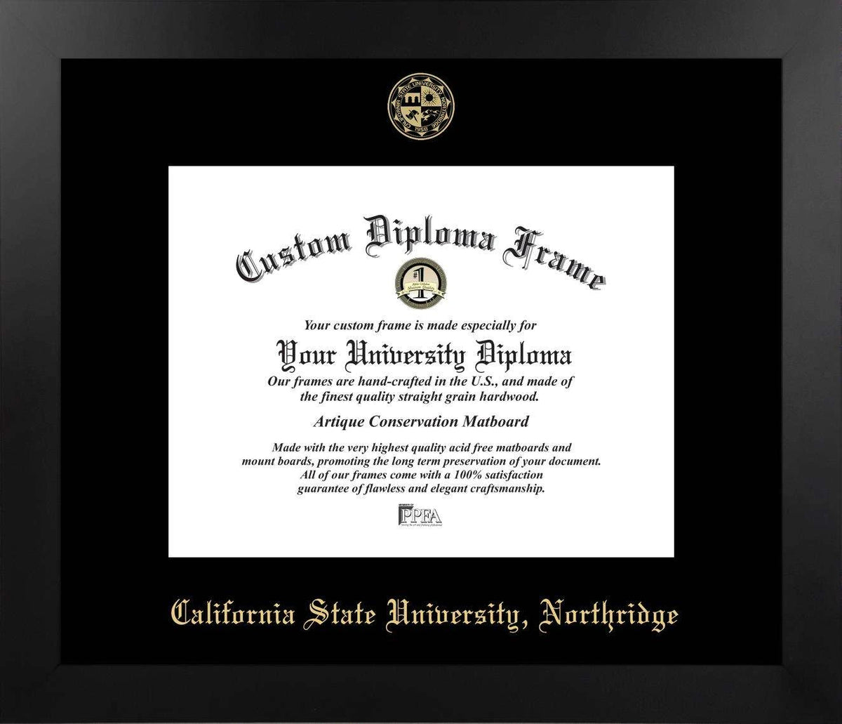 CAPGOWN | Cal State Northridge Manhattan Diploma Frame. Designed and made in USA.