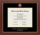 CAPGOWN | Cal State Northridge Medallion Diploma Frame for Bachelor, Master, and Doctoral Graduates. Designed and made in USA.