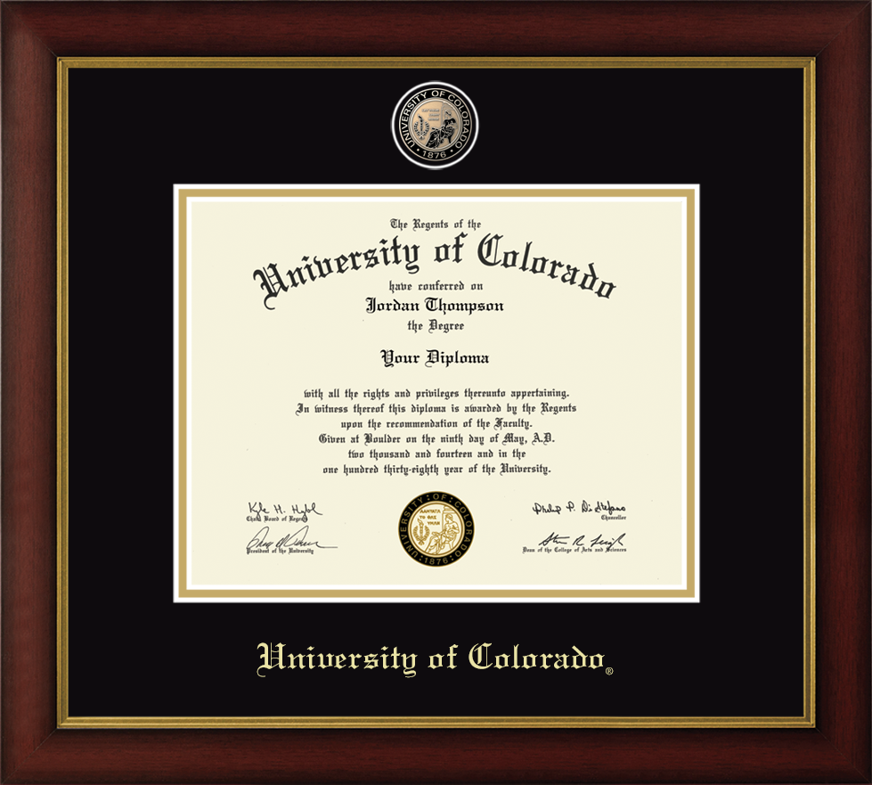 University of Colorado at Boulder Medallion Diploma Frame – CAPGOWN