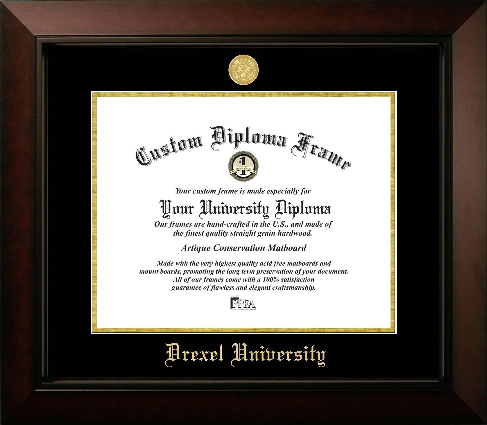 CAPGOWN | Drexel University Legacy Diploma Frame. Designed and made in USA.