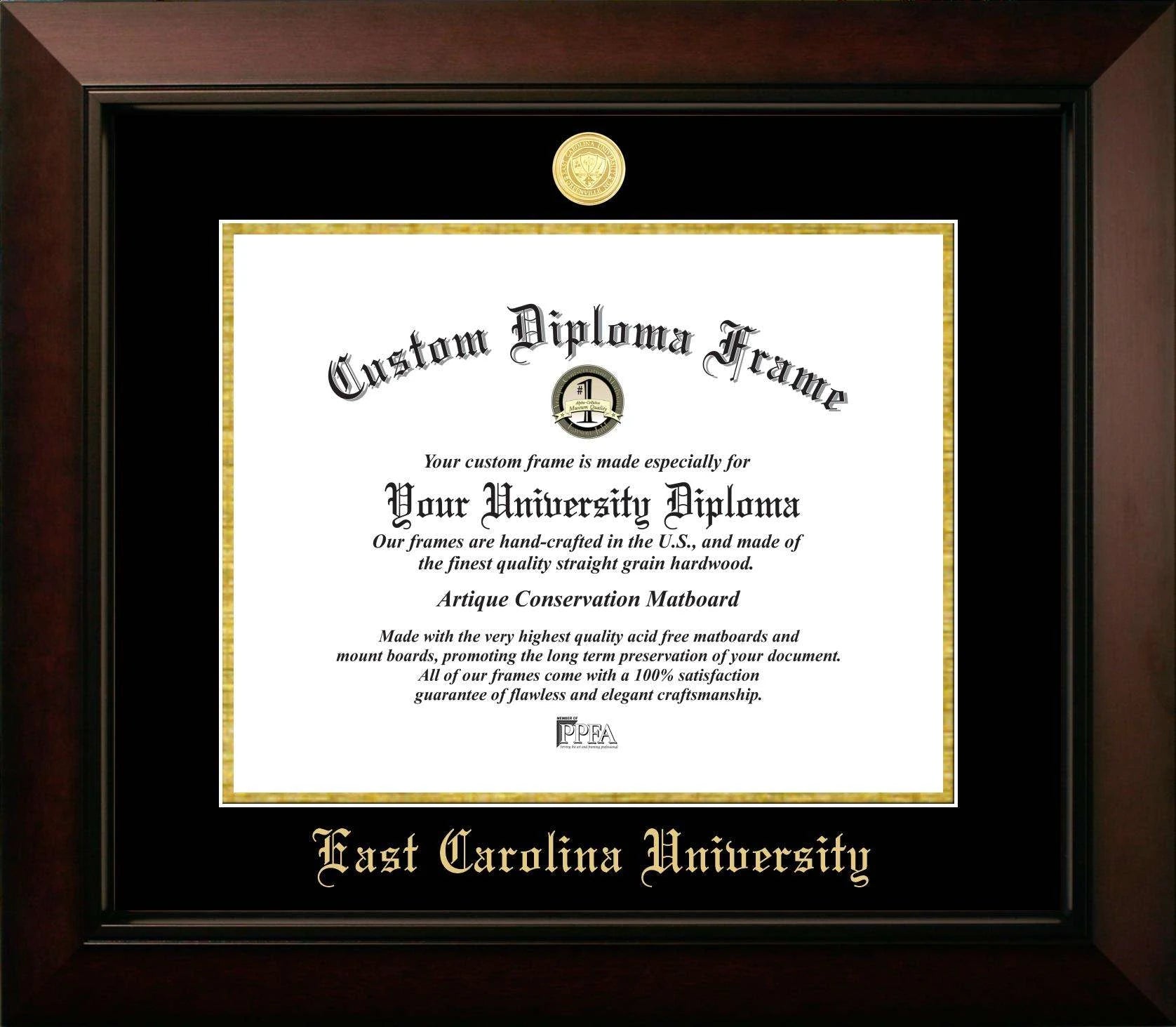 CAPGOWN | East Carolina University Legacy Diploma Frame. Designed and made in USA.