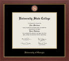 CAPGOWN | University of Georgia Medallion Diploma Frame for Bachelor, Master, and Doctoral Graduates. Designed and made in USA.