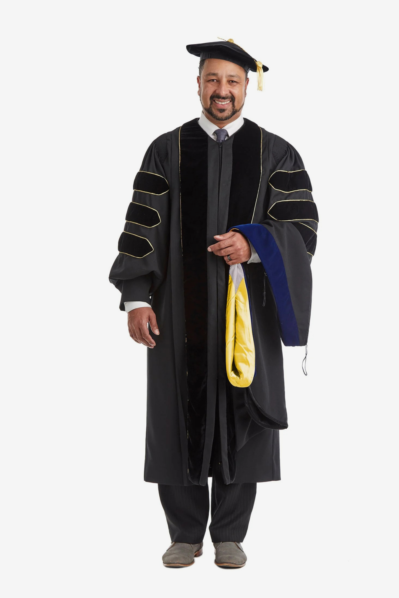 Buy 2024 Matte Navy Cap and Gown W/ Matching Tassel Sizes 4'6 6'11 Academic  Regalia Associates Bachelors Graduation Gowns Online in India - Etsy