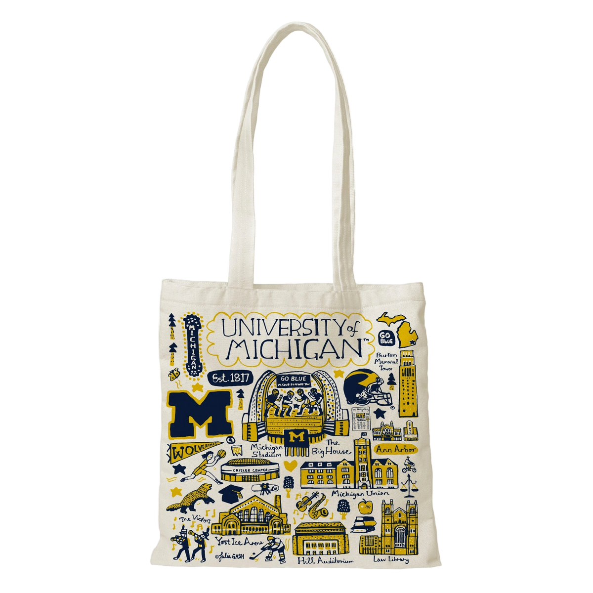 University of Michigan Tote Bag Designed by Julia Gash