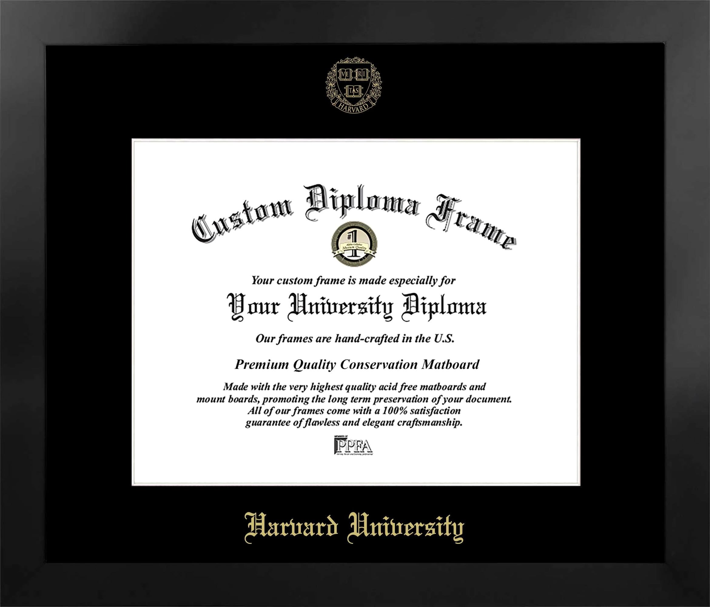 CAPGOWN | Harvard University Manhattan Diploma Frame. Designed and made in USA.