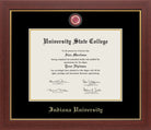 CAPGOWN | Indiana University Medallion Diploma Frame for Bachelor, Master, and Doctoral Graduates. Designed and made in USA.