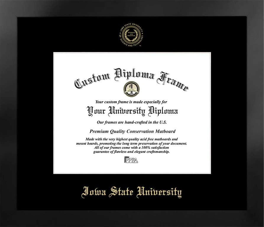 CAPGOWN | Iowa State Manhattan Diploma Frame. Designed and made in USA.