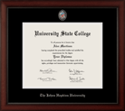 CAPGOWN | Johns Hopkins University Medallion Diploma Frame for Doctoral Graduates. Designed and made in USA.