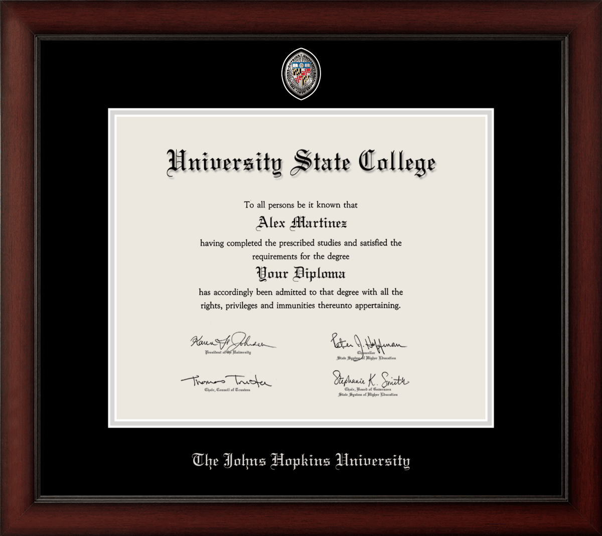 Marco del diploma medallón de la Universidad de Minnesota