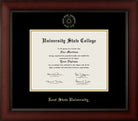 CAPGOWN | Kent State University Cherry Wood Diploma Frame for Bachelor, Master, and Doctoral Graduates. Designed and made in USA.