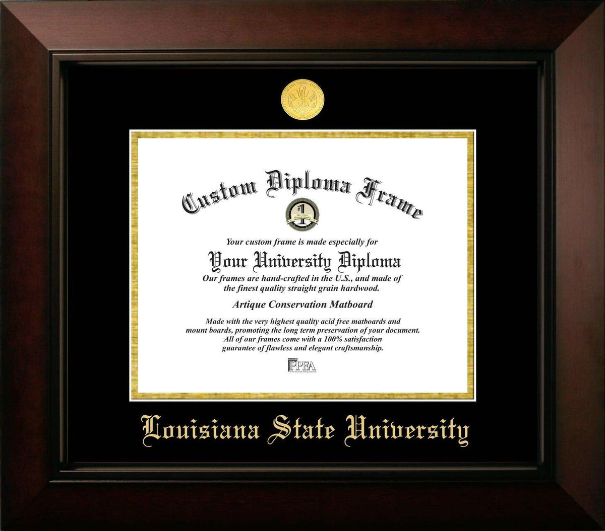 Louisiana State University Legacy Diploma Frame