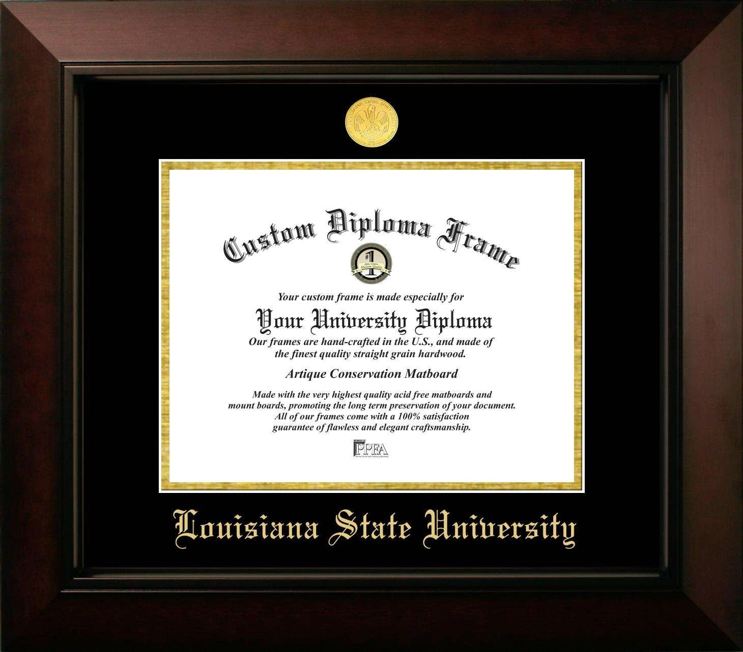 CAPGOWN | LSU Legacy Diploma Frame. Designed and made in USA.