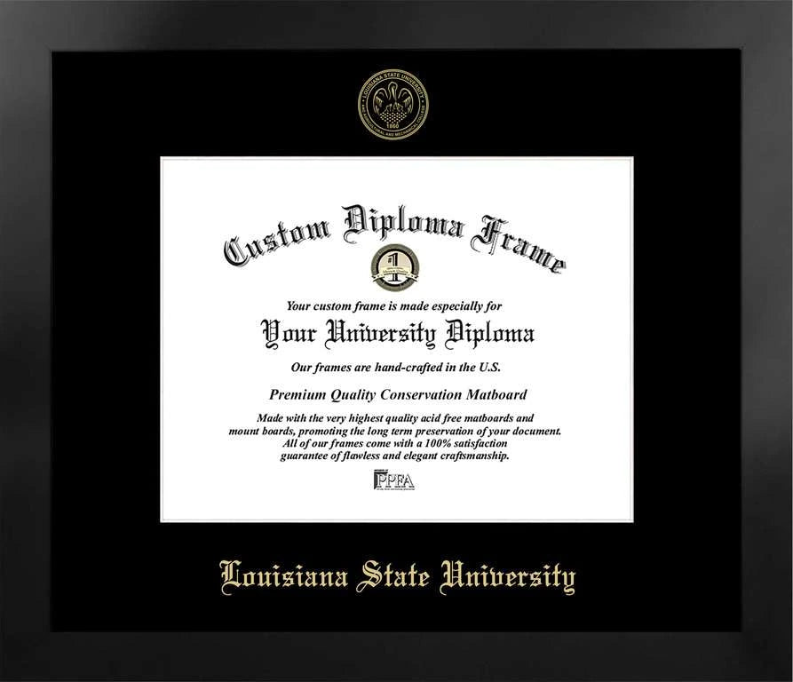 CAPGOWN | LSU Manhattan Diploma Frame. Designed and made in USA.