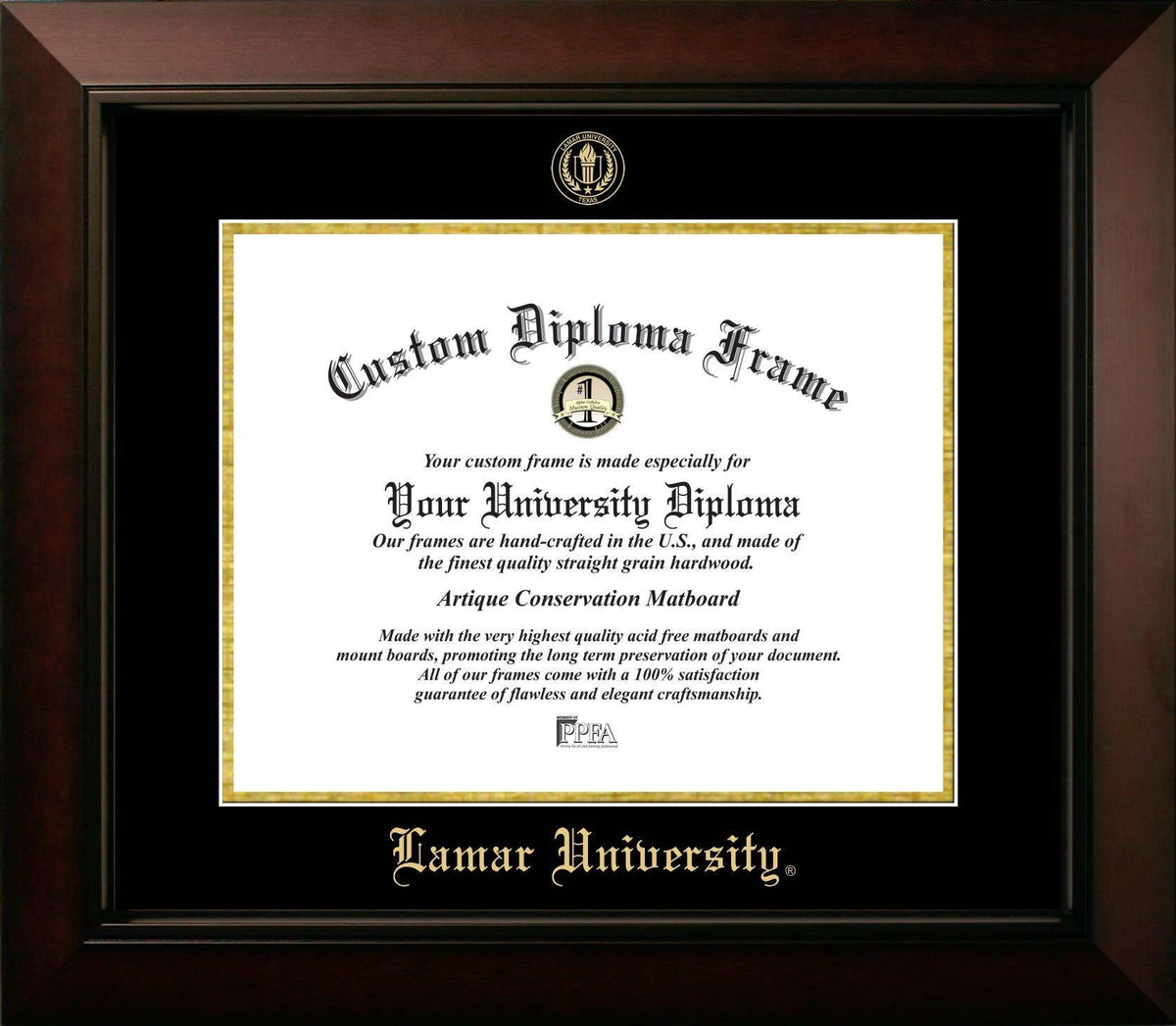 Lamar University Legacy Diploma Frame