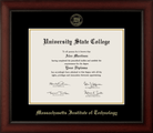 CAPGOWN | MIT Cherry Wood Diploma Frame for Doctoral Graduates. Designed and made in USA.