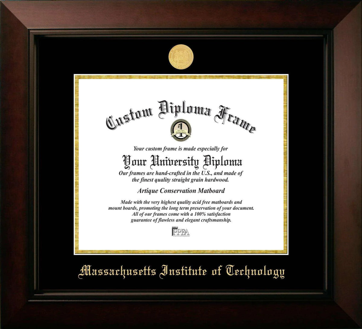 CAPGOWN | MIT Legacy Diploma Frame. Designed and made in USA.
