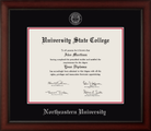 CAPGOWN | Northeastern University Cherry Wood Diploma Frame for Bachelor's, Master's, and doctoral graduates. Designed and made in USA.
