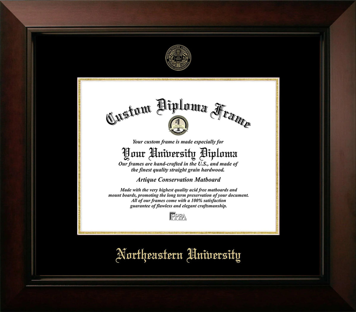 CAPGOWN | Northeastern University Legacy Diploma Frame. Designed and made in USA.