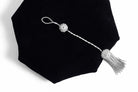 Ohio State University eight-corner black velvet doctoral tam with gray tassel