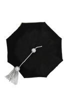 Ohio State University eight-corner black velvet doctoral tam with gray tassel