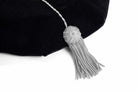 Ohio State University eight-corner black velvet doctoral tam with gray tassel