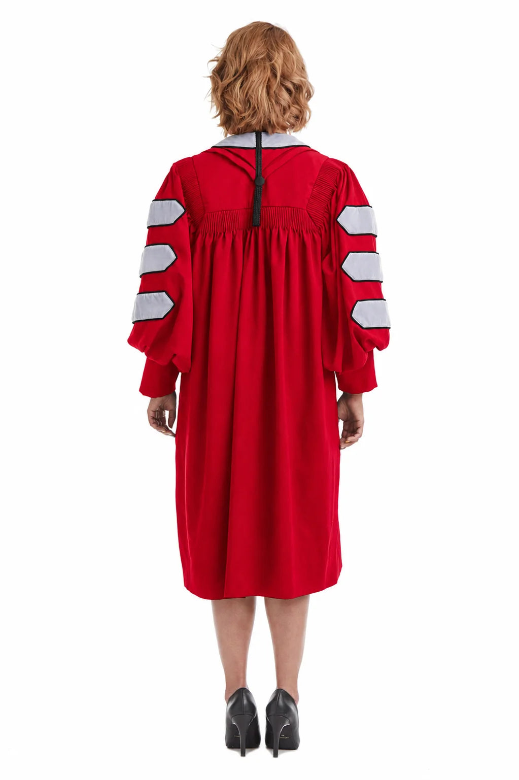 Ohio State University Ph.D. doctoral gown back view