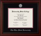 CAPGOWN | Ohio State University Medallion Diploma Frame for Bachelor's, Master's, and doctoral graduates. Designed and made in USA.